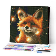 Laden Sie das Bild in den Galerie-Viewer, Mini Diamond Painting 25 x 25 cm - Roter Fuchs und Licht
