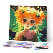 Laden Sie das Bild in den Galerie-Viewer, Mini Diamond Painting 25 x 25 cm - Hübsche Kleine Fee