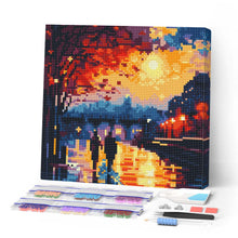 Laden Sie das Bild in den Galerie-Viewer, Mini Diamond Painting 25 x 25 cm - Romantische Nacht