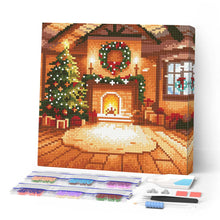 Laden Sie das Bild in den Galerie-Viewer, Mini Diamond Painting 25 x 25 cm - Gemütliches Weihnachtszimmer