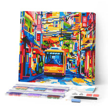 Laden Sie das Bild in den Galerie-Viewer, Mini Diamond Painting 25 x 25 cm - Tokio Stadtbus
