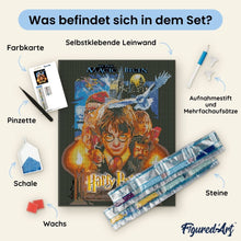 Laden Sie das Bild in den Galerie-Viewer, Diamond Painting - Harry Potter und der Stein der Weisen – 40 x 50 cm auf Keilrahmen gespannt