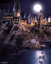 Laden Sie das Bild in den Galerie-Viewer, Diamond Painting - Hogwarts bei Nacht - Harry Potter – 40 x 50 cm auf Keilrahmen gespannt