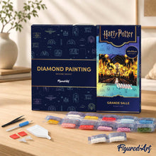 Laden Sie das Bild in den Galerie-Viewer, Diamond Painting - Große Halle - Harry Potter – 40 x 50 cm auf Keilrahmen gespannt