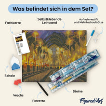 Laden Sie das Bild in den Galerie-Viewer, Diamond Painting - Große Halle - Harry Potter – 40 x 50 cm auf Keilrahmen gespannt