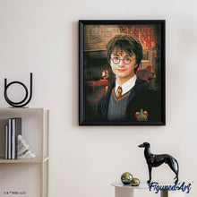 Laden Sie das Bild in den Galerie-Viewer, Diamond Painting - Porträt von Harry Potter – 40 x 50 cm auf Keilrahmen gespannt