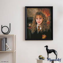Laden Sie das Bild in den Galerie-Viewer, Diamond Painting - Porträt von Hermine Granger – 40 x 50 cm auf Keilrahmen gespannt