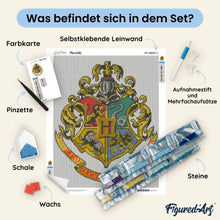 Laden Sie das Bild in den Galerie-Viewer, Diamond Painting - Harry Potter - Hogwarts-Wappen