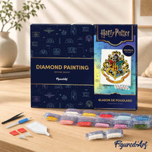 Laden Sie das Bild in den Galerie-Viewer, Diamond Painting - Hogwarts-Wappen - Harry Potter – 40 x 50 cm auf Keilrahmen gespannt