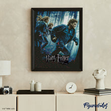 Laden Sie das Bild in den Galerie-Viewer, Diamond Painting - Harry Potter und die Heiligtümer des Todes - Teil 1 Plakat – 40 x 50 cm auf Keilrahmen gespannt