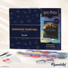 Laden Sie das Bild in den Galerie-Viewer, Diamond Painting - Hogwarts in Flammen - Harry Potter – 40 x 50 cm auf Keilrahmen gespannt