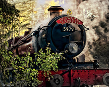 Laden Sie das Bild in den Galerie-Viewer, Diamond Painting - Hogwarts Express - Harry Potter – 40 x 50 cm auf Keilrahmen gespannt