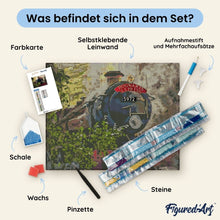 Laden Sie das Bild in den Galerie-Viewer, Diamond Painting - Hogwarts Express - Harry Potter – 40 x 50 cm auf Keilrahmen gespannt