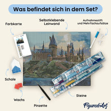 Laden Sie das Bild in den Galerie-Viewer, Diamond Painting - Hogwarts - Harry Potter – 40 x 50 cm auf Keilrahmen gespannt