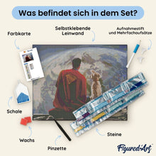 Laden Sie das Bild in den Galerie-Viewer, Diamond Painting - Superman und Krypto – 40 x 50 cm auf Keilrahmen gespannt