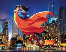 Laden Sie das Bild in den Galerie-Viewer, Diamond Painting - Superman und Lois in der Luft – 40 x 50 cm auf Keilrahmen gespannt
