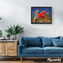 Laden Sie das Bild in den Galerie-Viewer, Diamond Painting - Superman und Lois in der Luft – 40 x 50 cm auf Keilrahmen gespannt