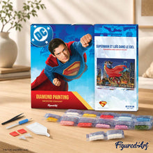 Laden Sie das Bild in den Galerie-Viewer, Diamond Painting - Superman und Lois in der Luft – 40 x 50 cm auf Keilrahmen gespannt