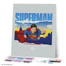 Laden Sie das Bild in den Galerie-Viewer, Diamond Painting - Superman mit Skyline – 40 x 50 cm auf Keilrahmen gespannt