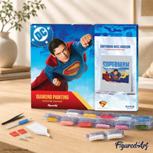 Laden Sie das Bild in den Galerie-Viewer, Diamond Painting - Superman mit Skyline – 40 x 50 cm auf Keilrahmen gespannt