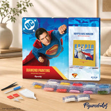Laden Sie das Bild in den Galerie-Viewer, Diamond Painting - Krypto mit Skyline - Superman – 40 x 50 cm auf Keilrahmen gespannt