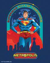 Laden Sie das Bild in den Galerie-Viewer, Diamond Painting - Superman - Stadt der Zukunft – 40 x 50 cm auf Keilrahmen gespannt