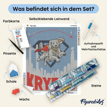 Laden Sie das Bild in den Galerie-Viewer, Diamond Painting - Superman - Krypto im Flug