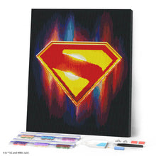 Laden Sie das Bild in den Galerie-Viewer, Diamond Painting - Superman-Schild – 40 x 50 cm auf Keilrahmen gespannt