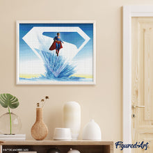 Laden Sie das Bild in den Galerie-Viewer, Diamond Painting - Festung der Einsamkeit - Superman – 40 x 50 cm auf Keilrahmen gespannt