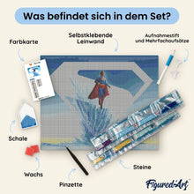 Laden Sie das Bild in den Galerie-Viewer, Diamond Painting - Festung der Einsamkeit - Superman – 40 x 50 cm auf Keilrahmen gespannt