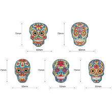 Laden Sie das Bild in den Galerie-Viewer, Anhänger Diamond Painting Totenkopf Set 5 Stück