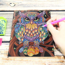 Laden Sie das Bild in den Galerie-Viewer, Notizbuch Painting Diamond Art Eule