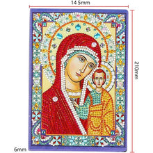 Laden Sie das Bild in den Galerie-Viewer, Notizbuch Diamond Painting Jungfrau Maria mit Jesus