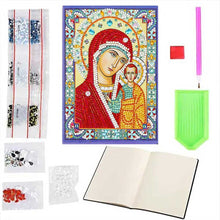 Laden Sie das Bild in den Galerie-Viewer, Notizbuch Diamond Painting Jungfrau Maria mit Jesus