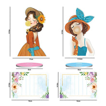 Laden Sie das Bild in den Galerie-Viewer, Notizhalter Diamond Painting Frauen mit Set 2 Stück