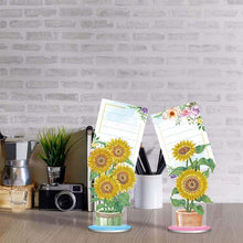 Laden Sie das Bild in den Galerie-Viewer, Notizhalter Diamond Painting Sonnenblumen 2 Stück