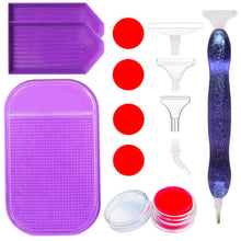 Laden Sie das Bild in den Galerie-Viewer, Premium-Stift Diamond Painting Ergonomisch Glitzer Violett 5 Varianten