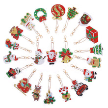Laden Sie das Bild in den Galerie-Viewer, Schlüsselanhänger Diamond Painting Weihnachten 21 Stück