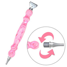 Laden Sie das Bild in den Galerie-Viewer, Stift Diamond Painting Wellen Rosa mit Spitzen aus Stahl