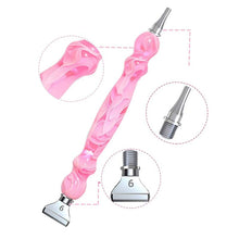 Laden Sie das Bild in den Galerie-Viewer, Stift Diamond Painting Wellen Rosa mit Spitzen aus Stahl