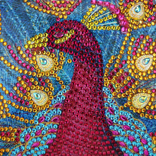 Laden Sie das Bild in den Galerie-Viewer, Tasche Diamond Painting Pfau Rot