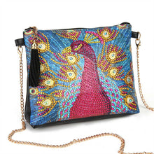 Laden Sie das Bild in den Galerie-Viewer, Tasche Diamond Painting Pfau Rot