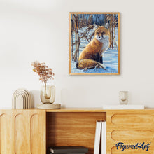 Laden Sie das Bild in den Galerie-Viewer, Malen nach Zahlen für Erwachsene | Fuchs im Schnee | Figured'Art