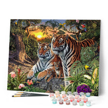 Laden Sie das Bild in den Galerie-Viewer, Malen nach Zahlen – Tiger Familie