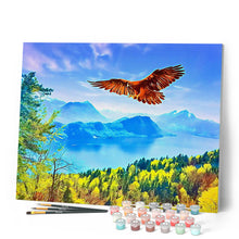 Laden Sie das Bild in den Galerie-Viewer, Malen nach Zahlen – Adler und schweizer Landschaft