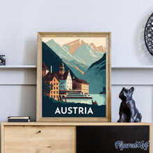 Laden Sie das Bild in den Galerie-Viewer, Diamond Painting – Reiseplakat Hallstatt