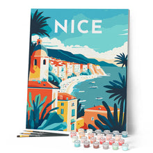 Laden Sie das Bild in den Galerie-Viewer, Reiseplakat Nizza