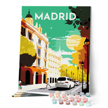 Laden Sie das Bild in den Galerie-Viewer, Reiseplakat Madrid