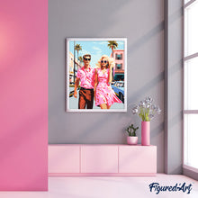 Laden Sie das Bild in den Galerie-Viewer, Rosa Liebesduo