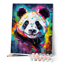 Laden Sie das Bild in den Galerie-Viewer, Panda Farbenfroh Abstrakt